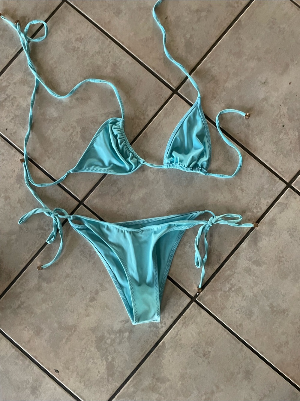 Acqua Di Parma Light Aqua Tie-Side Triangle Bikini